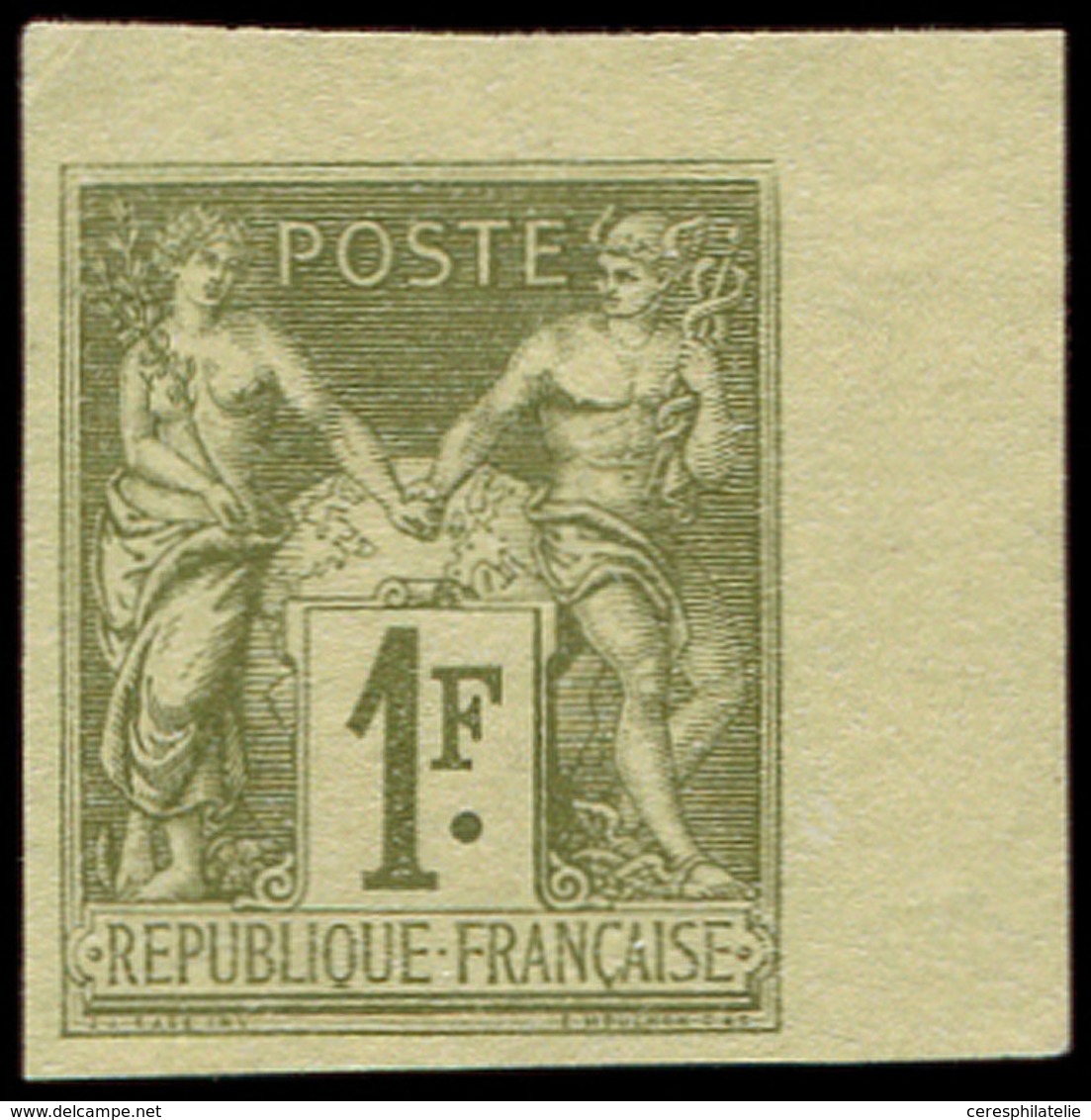 (*) TYPE SAGE - Granet 82b : 1f. Vert Bronze, Cdf, TB - 1876-1898 Sage (Tipo II)