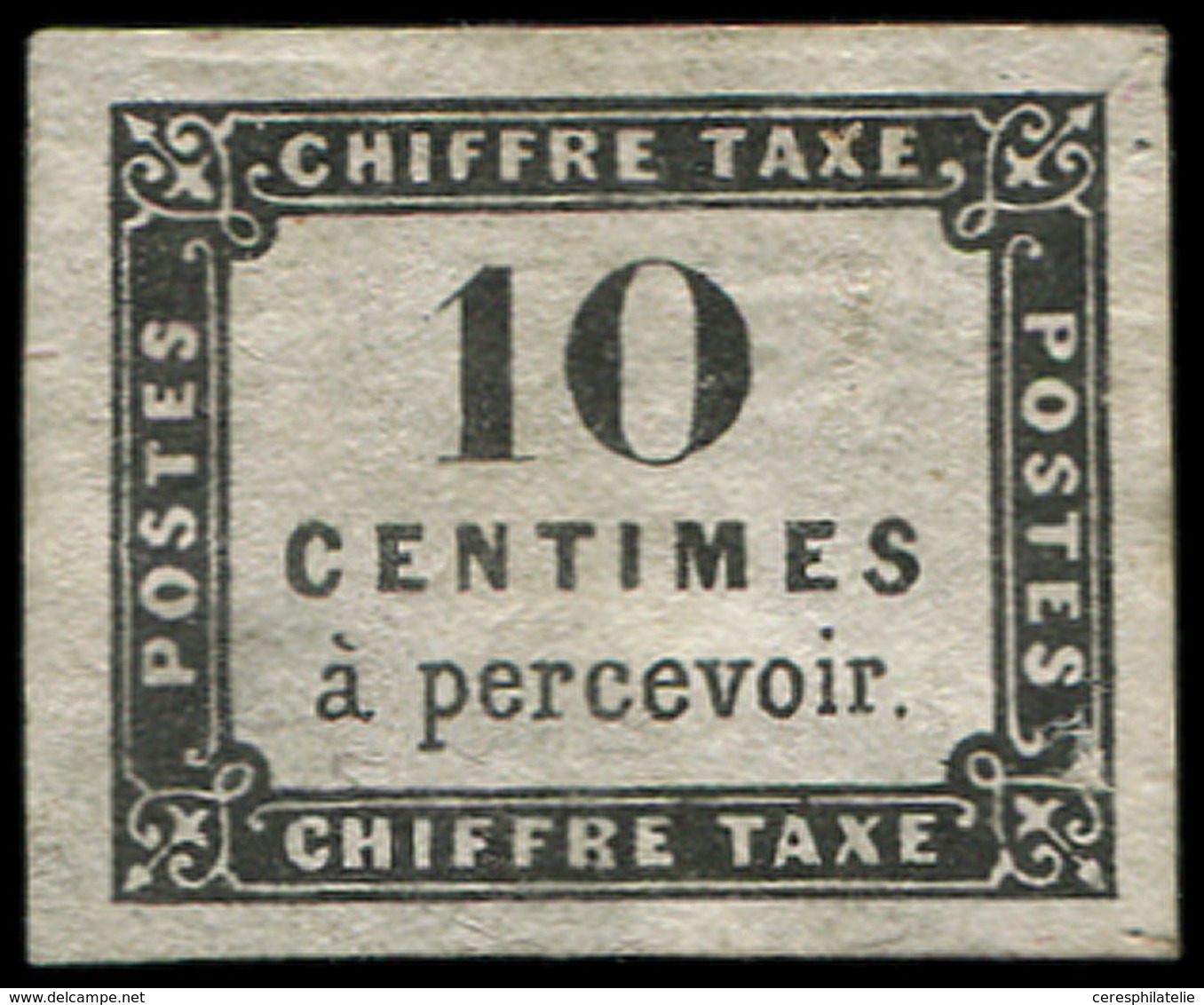 (*) ESSAIS -  Taxe 1 : 10c. Noir Format 22 X 18 Mm, TB, Cote Maury - Altri & Non Classificati