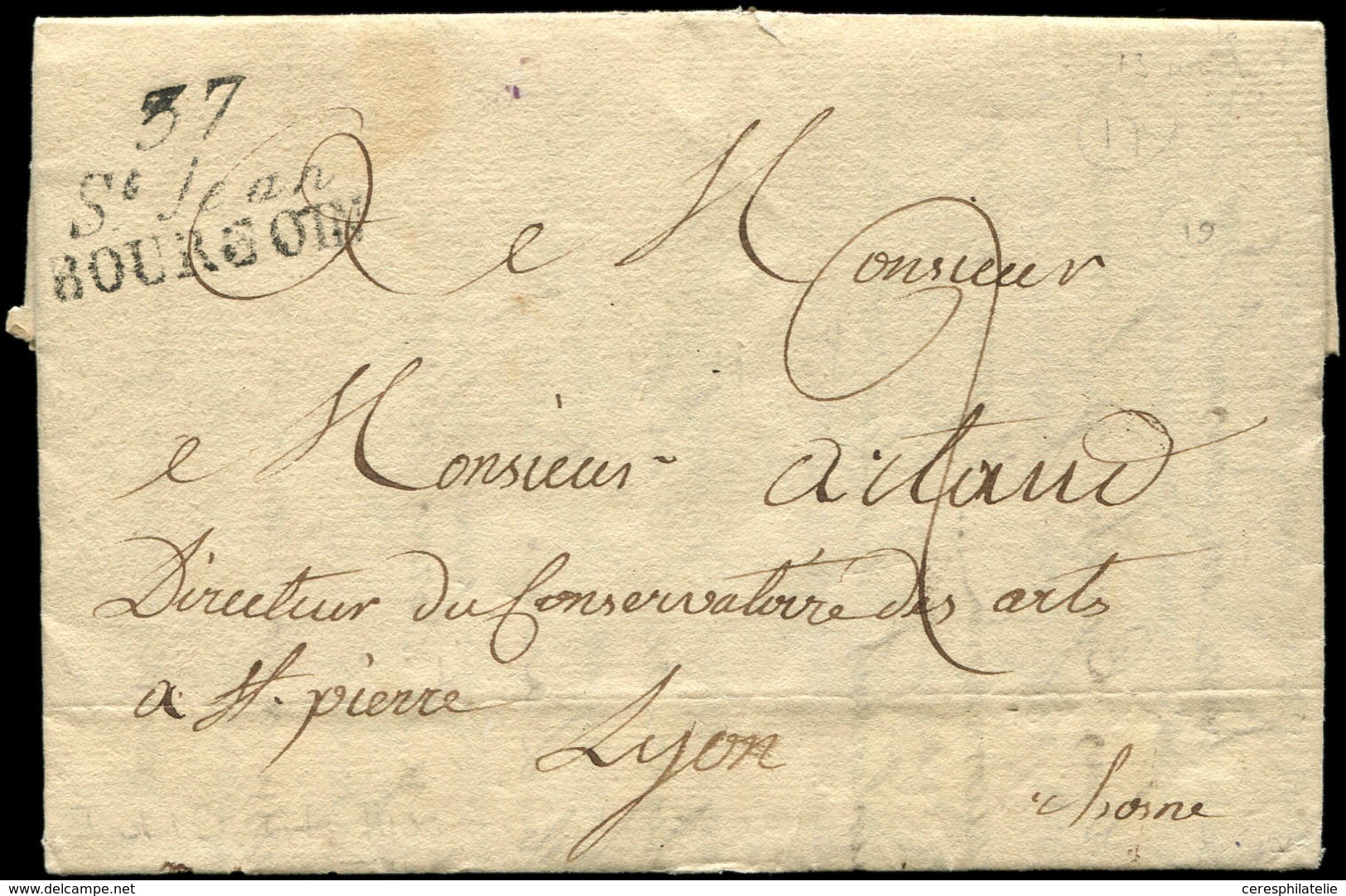 Let OBLITERATIONS PAR DEPARTEMENTS - 37/ISERE Cursive 37/St Jean/BOURGOIN Sur LAC, TB - 1849-1876: Periodo Classico