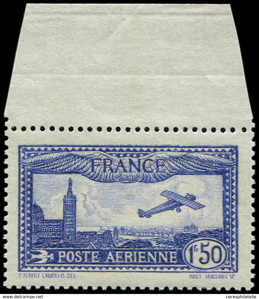 ** POSTE AERIENNE - 6b  Vue De Marseille, 1f.50 Outremer VIF, Bdf, TB - 1927-1959 Neufs