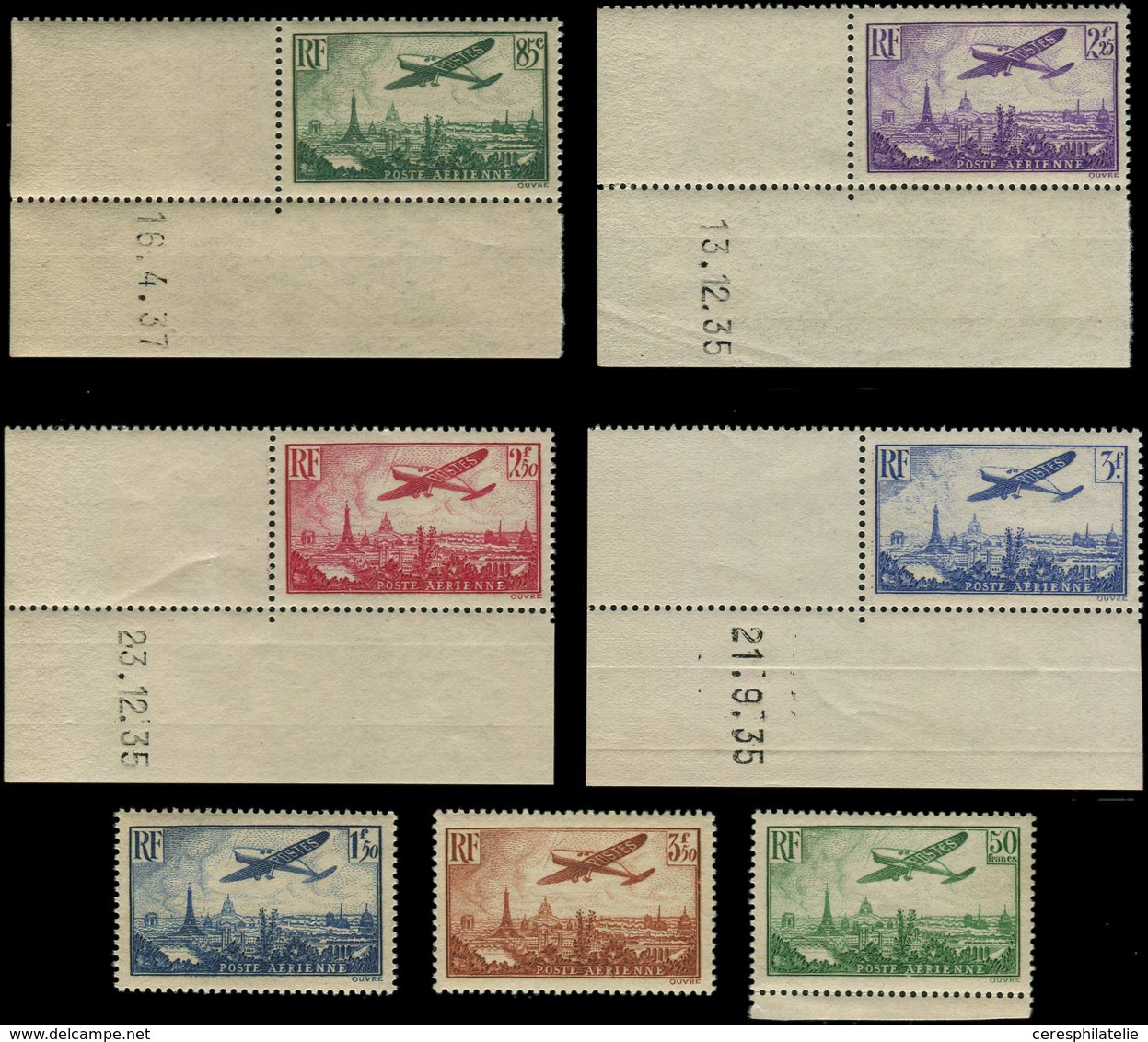 ** POSTE AERIENNE - 8/13 Et 14, TB - 1927-1959 Neufs