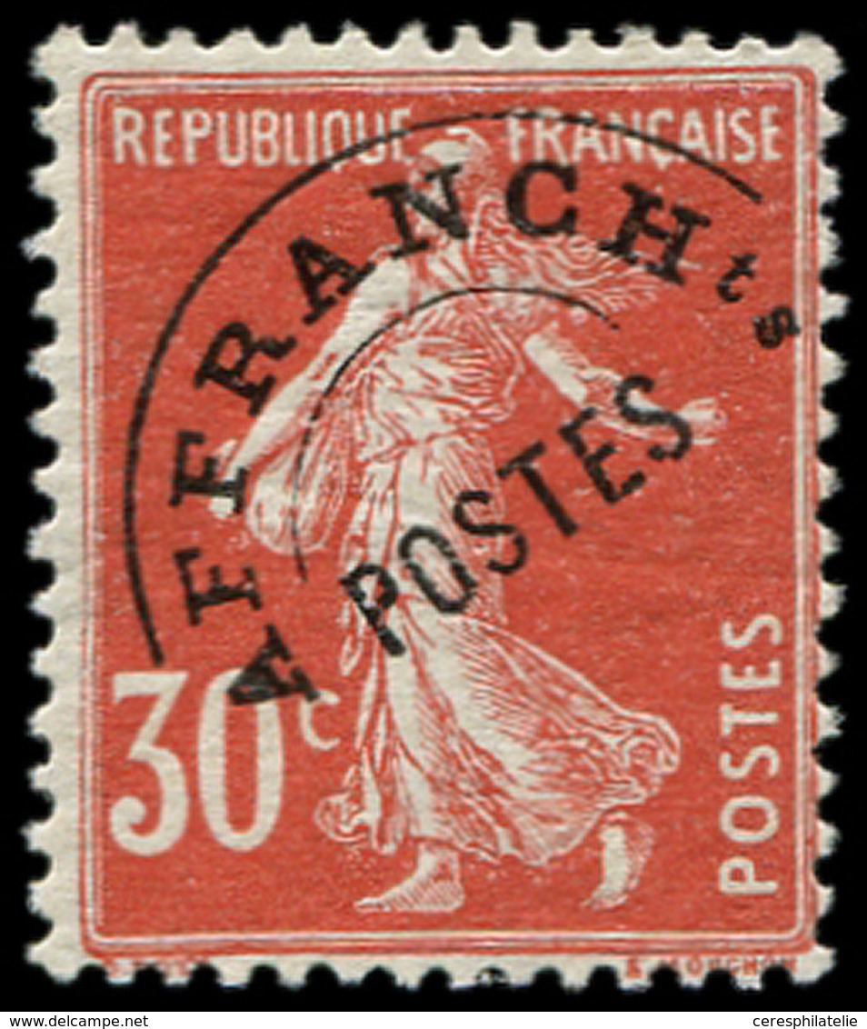 ** PREOBLITERES - 58  Semeuse Camée, 30c. Rouge, TB - 1893-1947