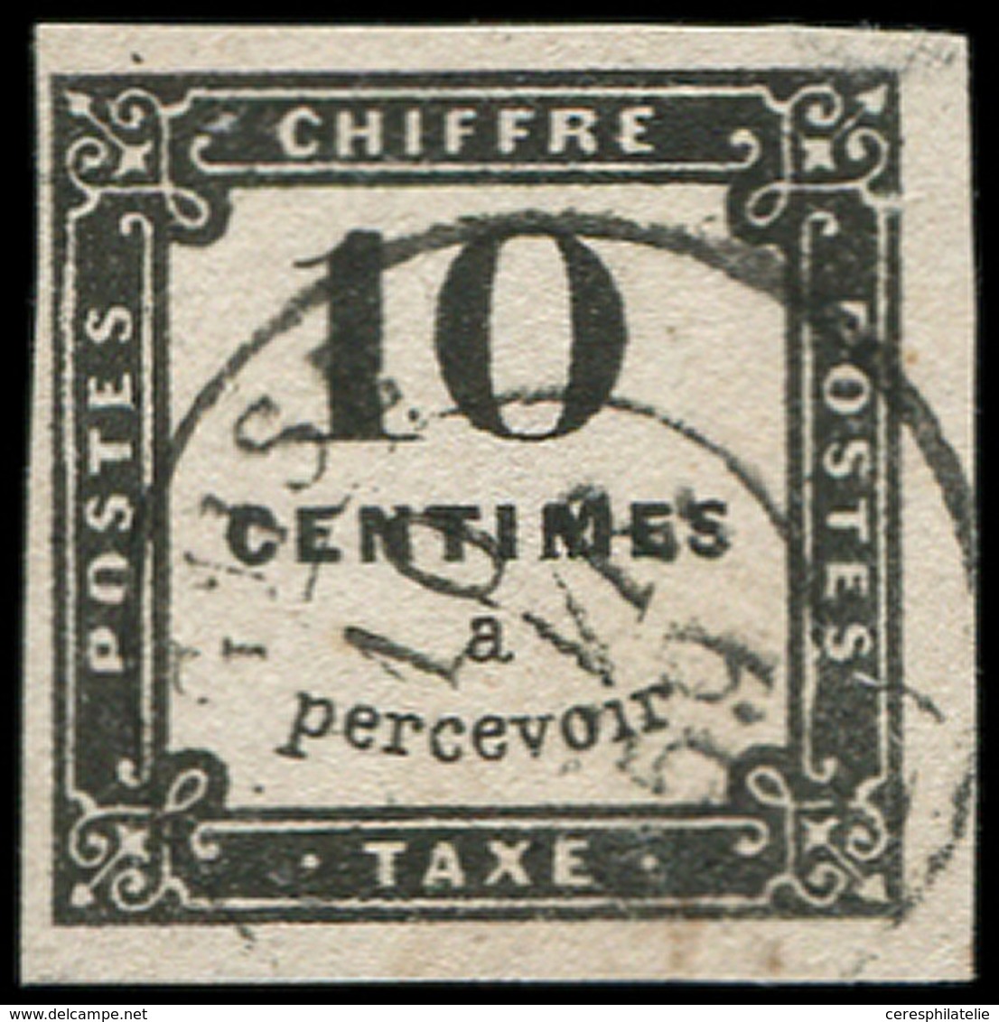 TAXE - 1   10c. Noir Litho, Obl. Càd 10/4/59, TB - 1859-1959 Oblitérés