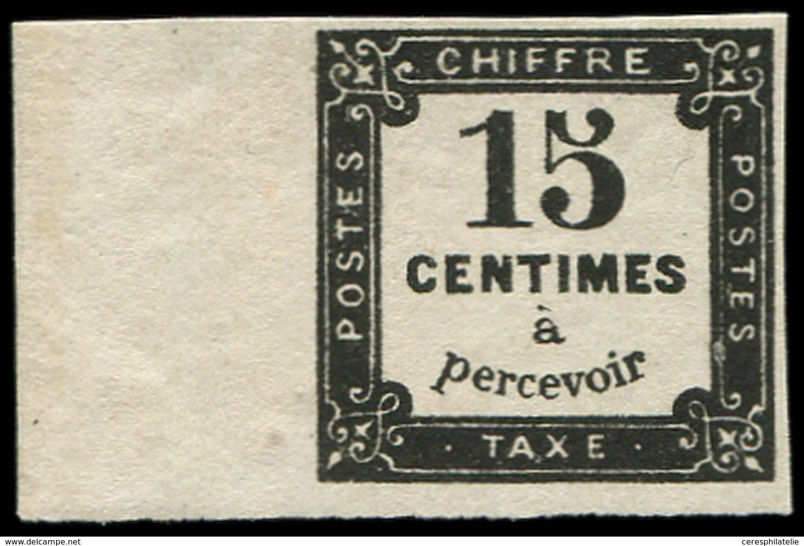 * TAXE - 4   15c. Noir Litho, Bdf, Inf. Ch., TB - 1859-1959 Oblitérés