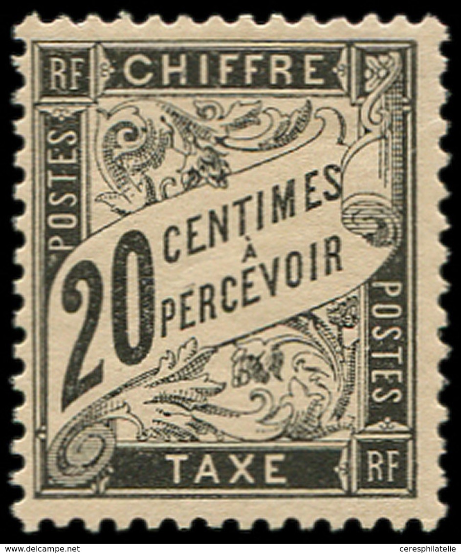 ** TAXE - 17  20c. Noir, Frais Et TTB - 1859-1959 Oblitérés