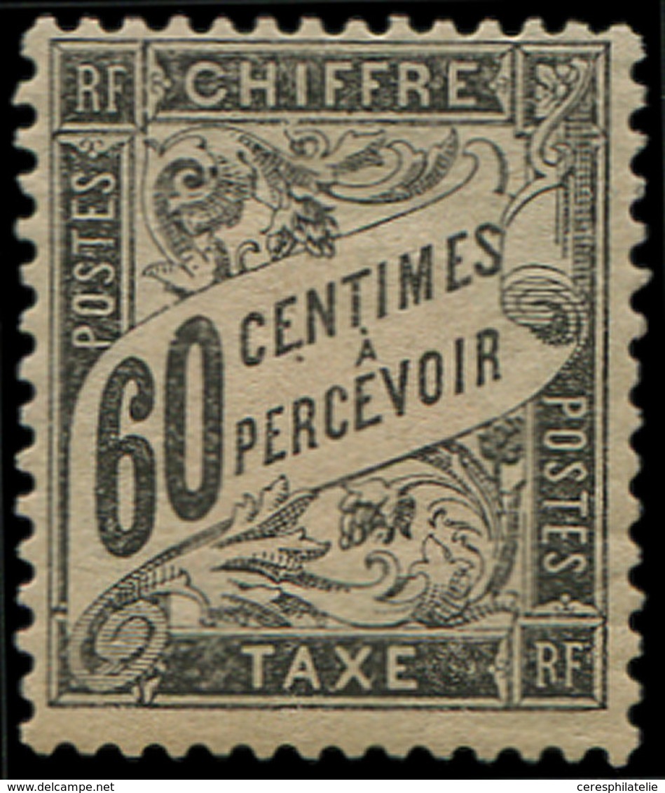 * TAXE - 21  60c. Noir, Forte Adh. Sinon TB - 1859-1959 Oblitérés