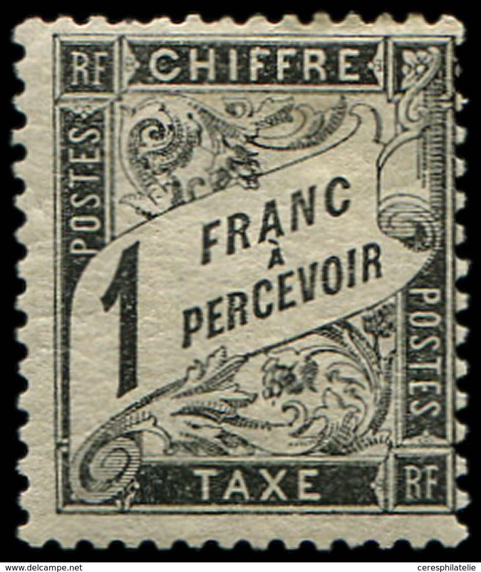 * TAXE - 22   1f. Noir, TB. S Et Br - 1859-1959 Oblitérés