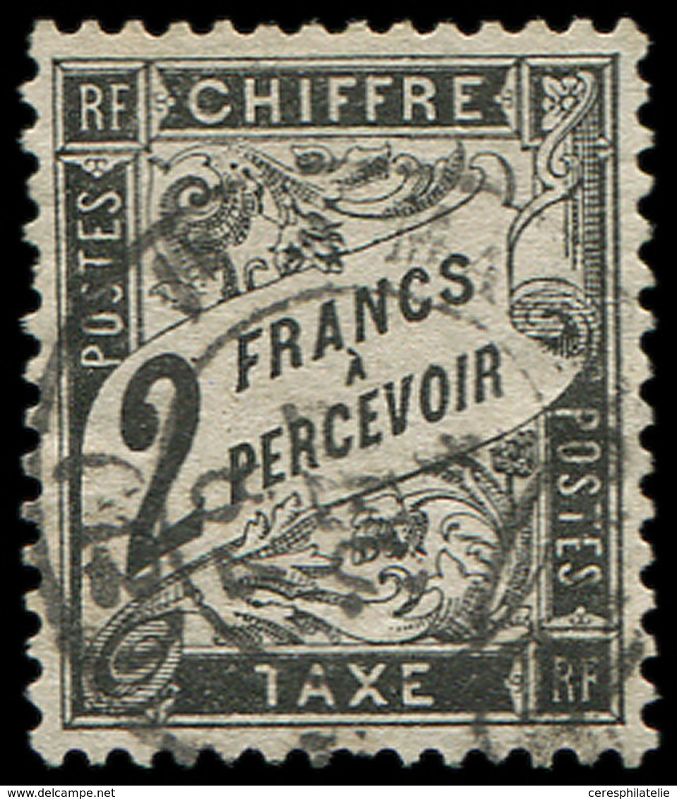 TAXE - 23   2f. Noir, Obl., Bon Centrage, TB - 1859-1959 Oblitérés