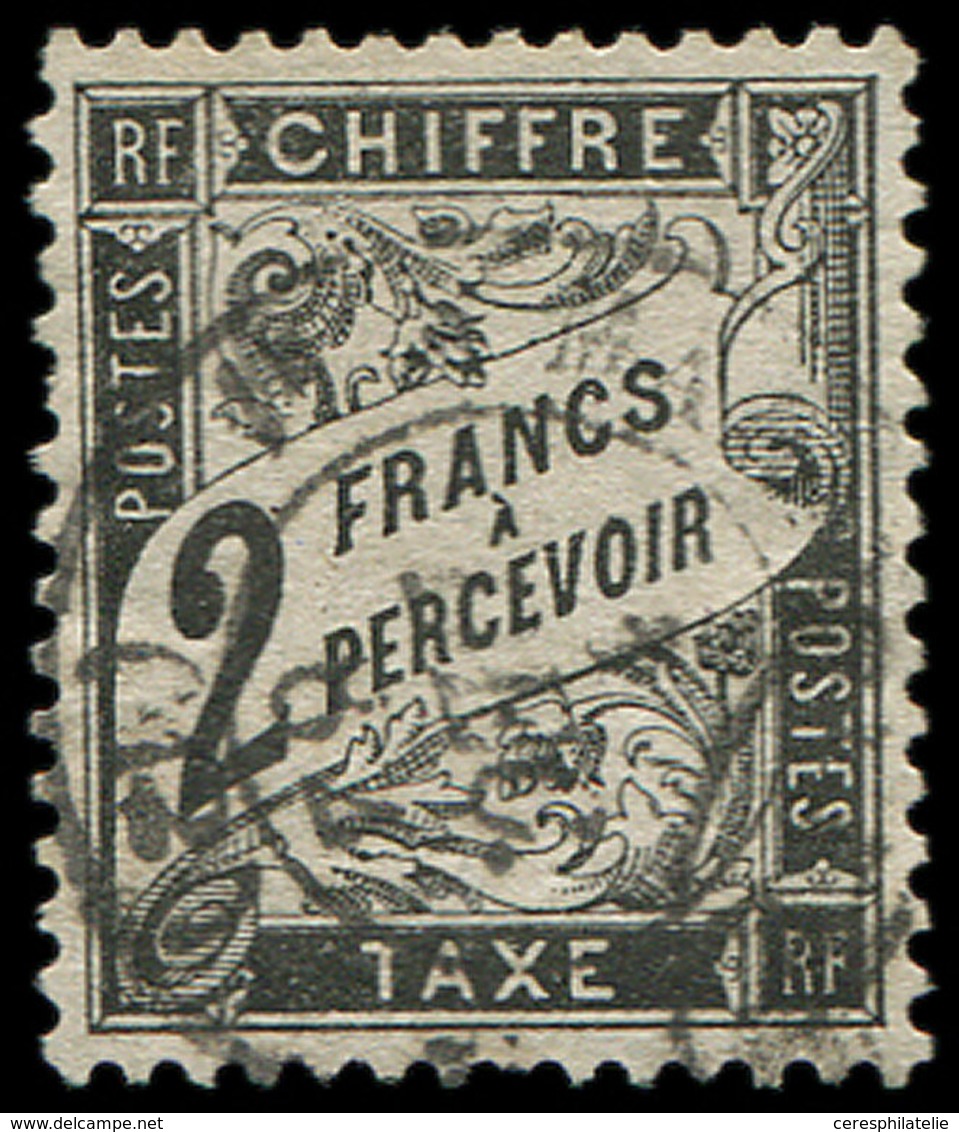 TAXE - 23   2f. Noir, Obl., Bon Centrage, TB - 1859-1959 Usati