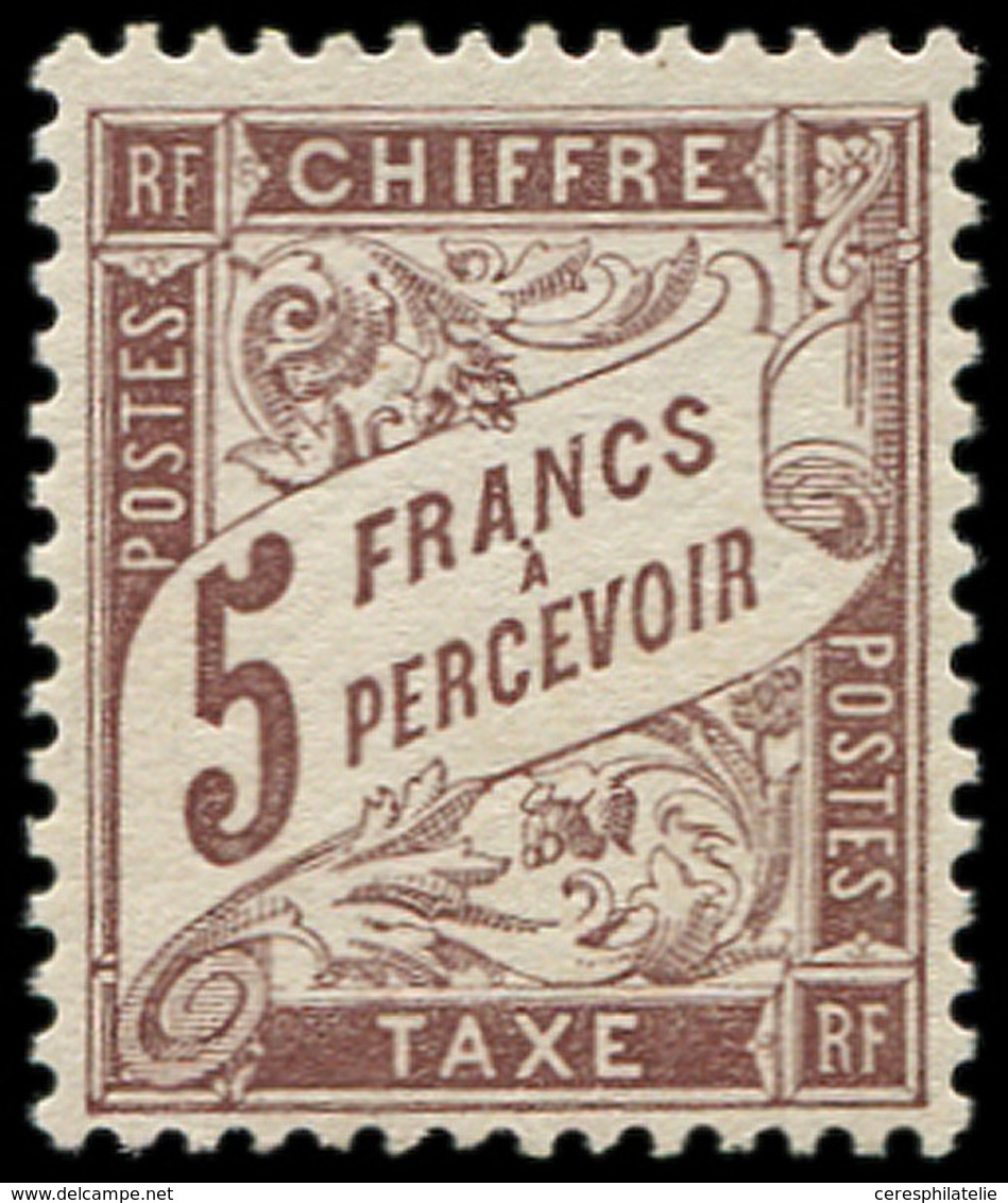 ** TAXE - 27   5f. Marron, TB. Br - 1859-1959 Usati