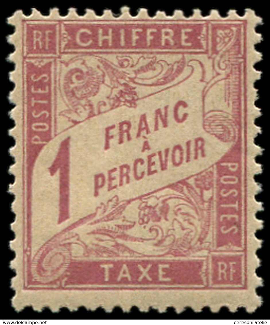 ** TAXE - 39   1f. Rose Sur Paille, TB. Br - 1859-1959 Oblitérés