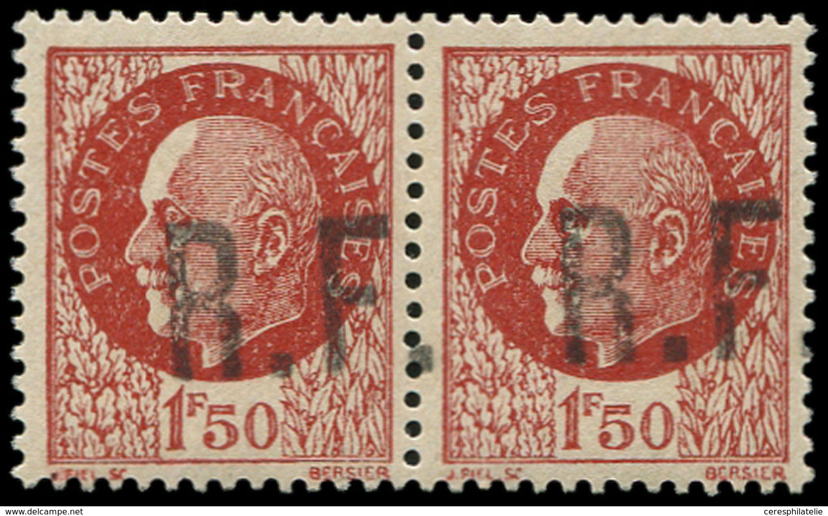 ** TIMBRES DE LIBERATION - BADONVILLER 6 : 1f50 Brun-rouge, PAIRE, TB - Libération