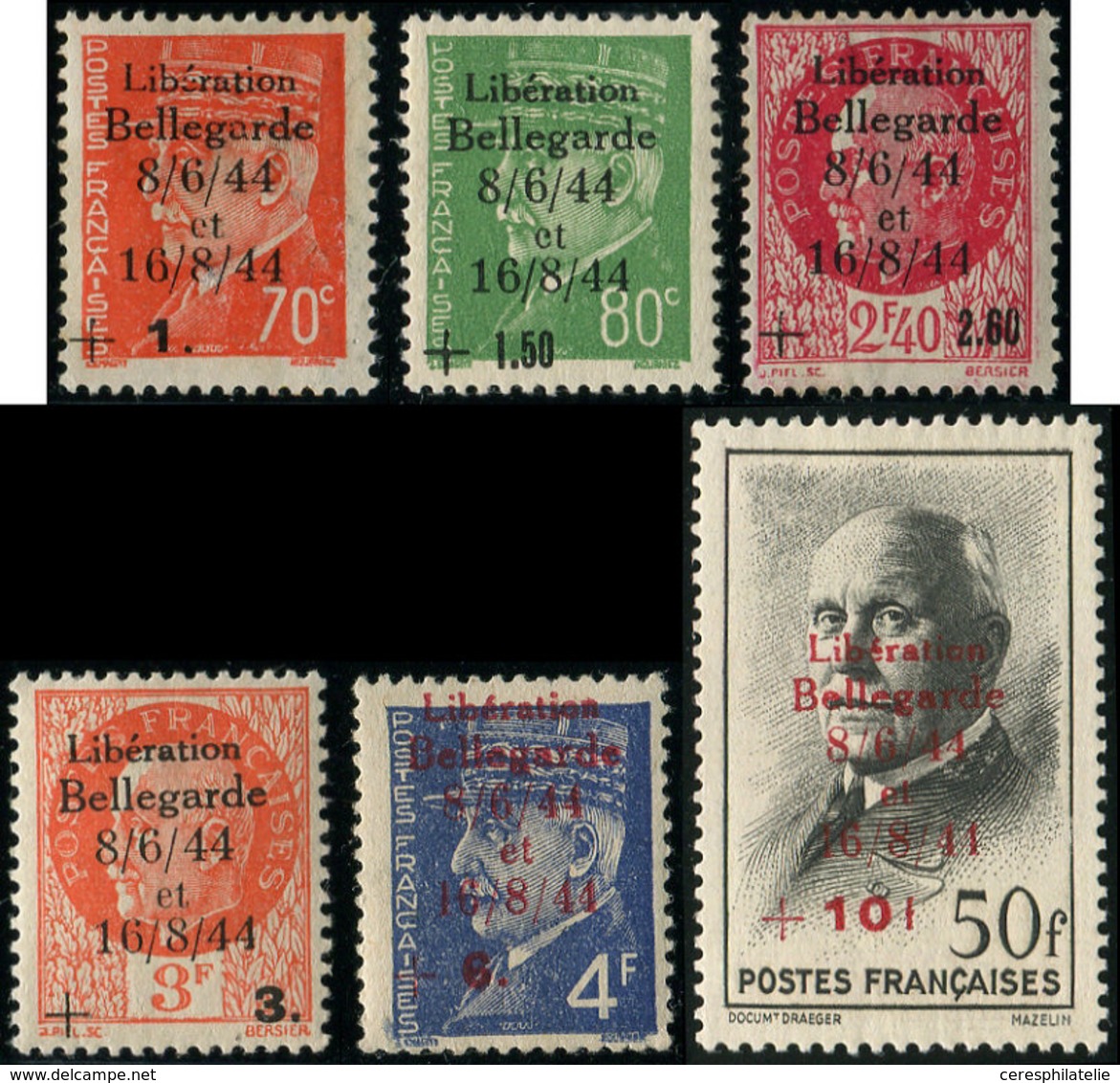 * TIMBRES DE LIBERATION - BELLEGARDE 1/6 : La Série, TB. C - Liberazione