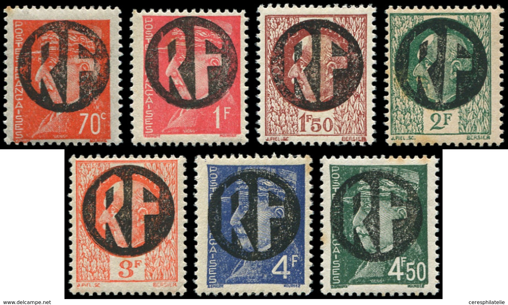 ** TIMBRES DE LIBERATION - CHOLET 10, 14, 16, 18, 21, 22 Et 23, Rousseurs, B/TB - Liberazione