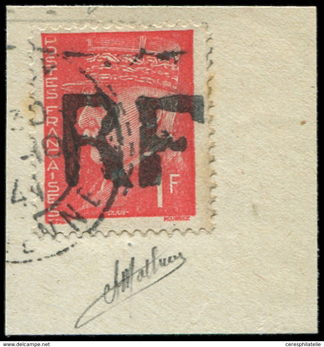 TIMBRES DE LIBERATION - CURZAY 6 : 1f. Rouge Oblitéré Sur Petit Fragt, TB - Liberazione