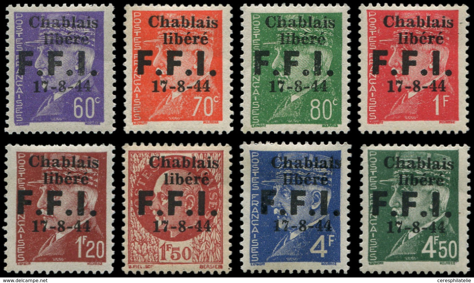 * TIMBRES DE LIBERATION - THONON 1/8 : La Série, TB - Liberazione