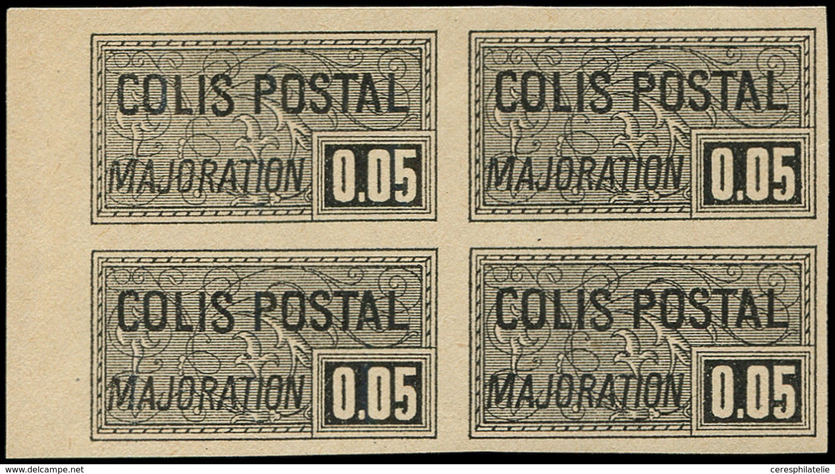 ** COLIS POSTAUX  (N° Et Cote Maury) - 18   0,05 Noir, BLOC De 4 NON DENTELE, Petit Cdf, TB - Nuovi