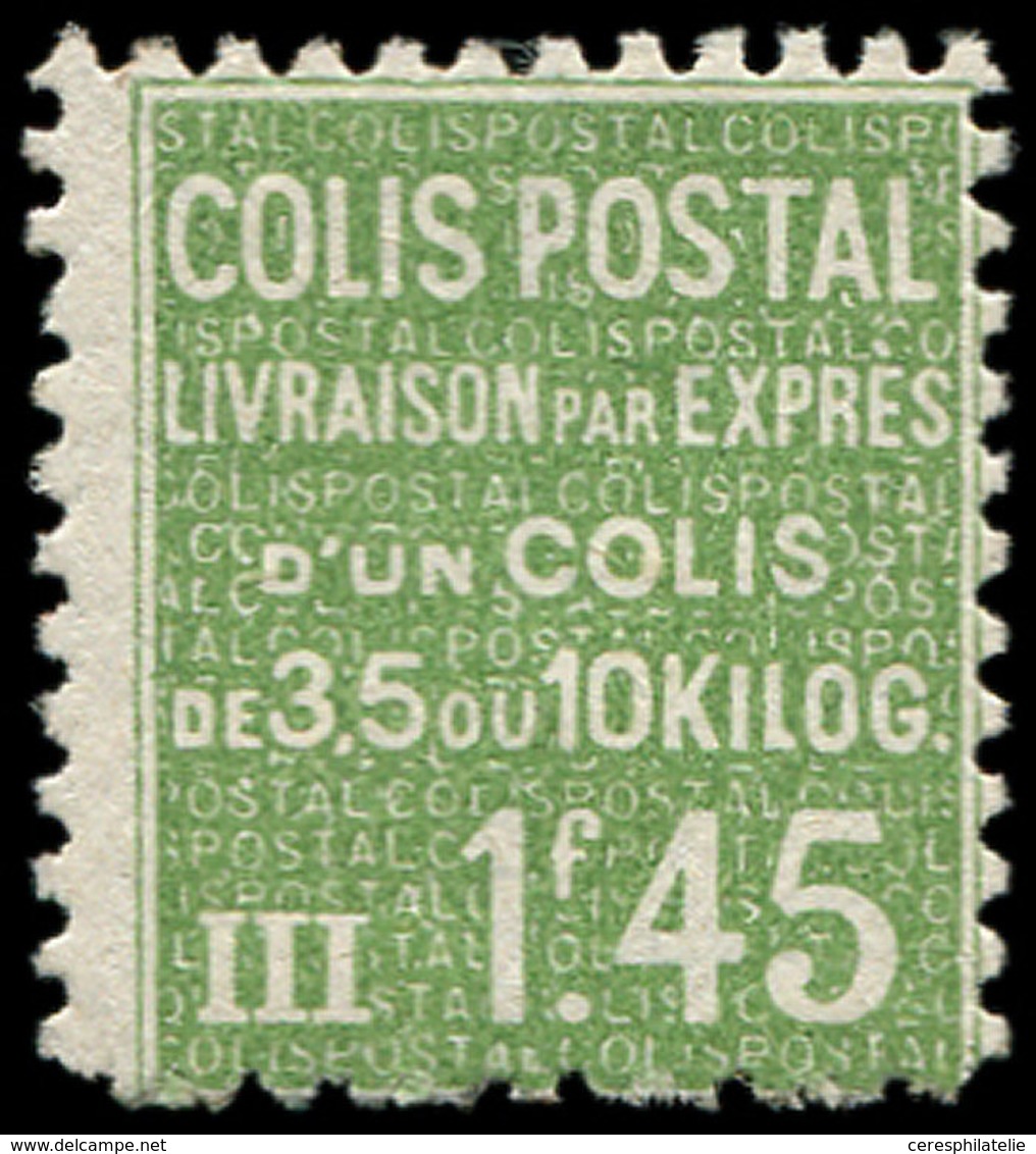 ** COLIS POSTAUX  (N° Et Cote Maury) - 95   1f45 Vert Jaune, TB, Cote Yvert - Nuovi