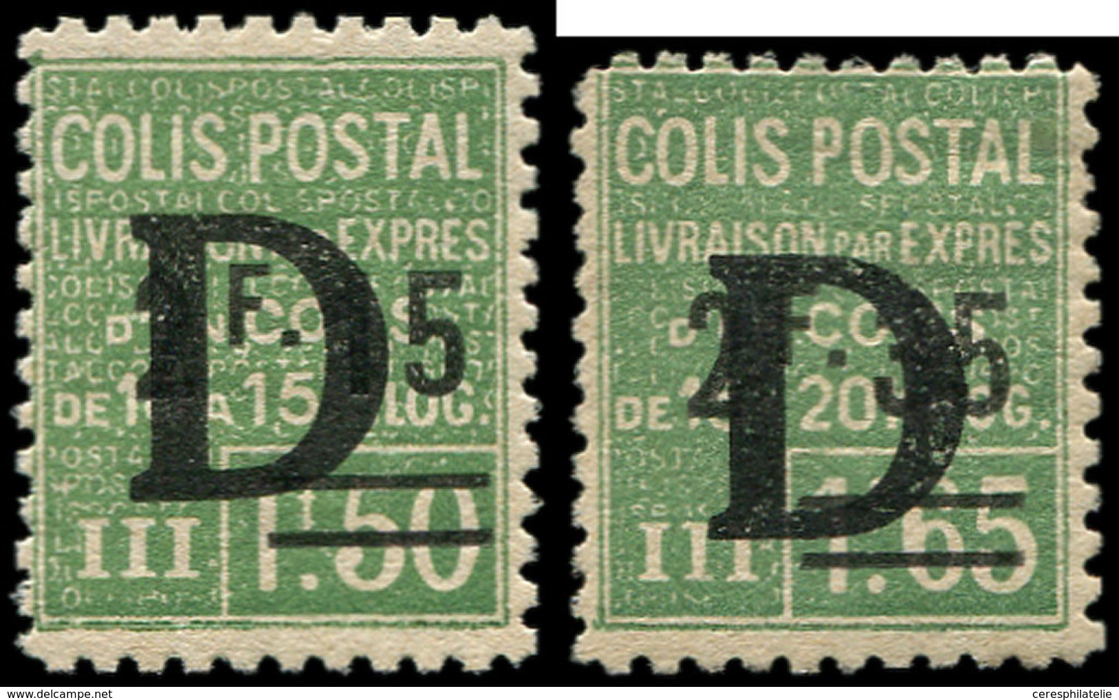 * COLIS POSTAUX  (N° Et Cote Maury) - 127/28, 2f15 Sur 1f50 Vert Et 2f35 Sur 1f65 Vert, Surch. D, TB - Nuovi