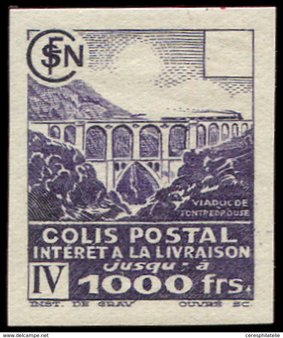 * COLIS POSTAUX  (N° Et Cote Maury) - 169E  1000f. Violet, NON DENTELE, TB - Nuovi