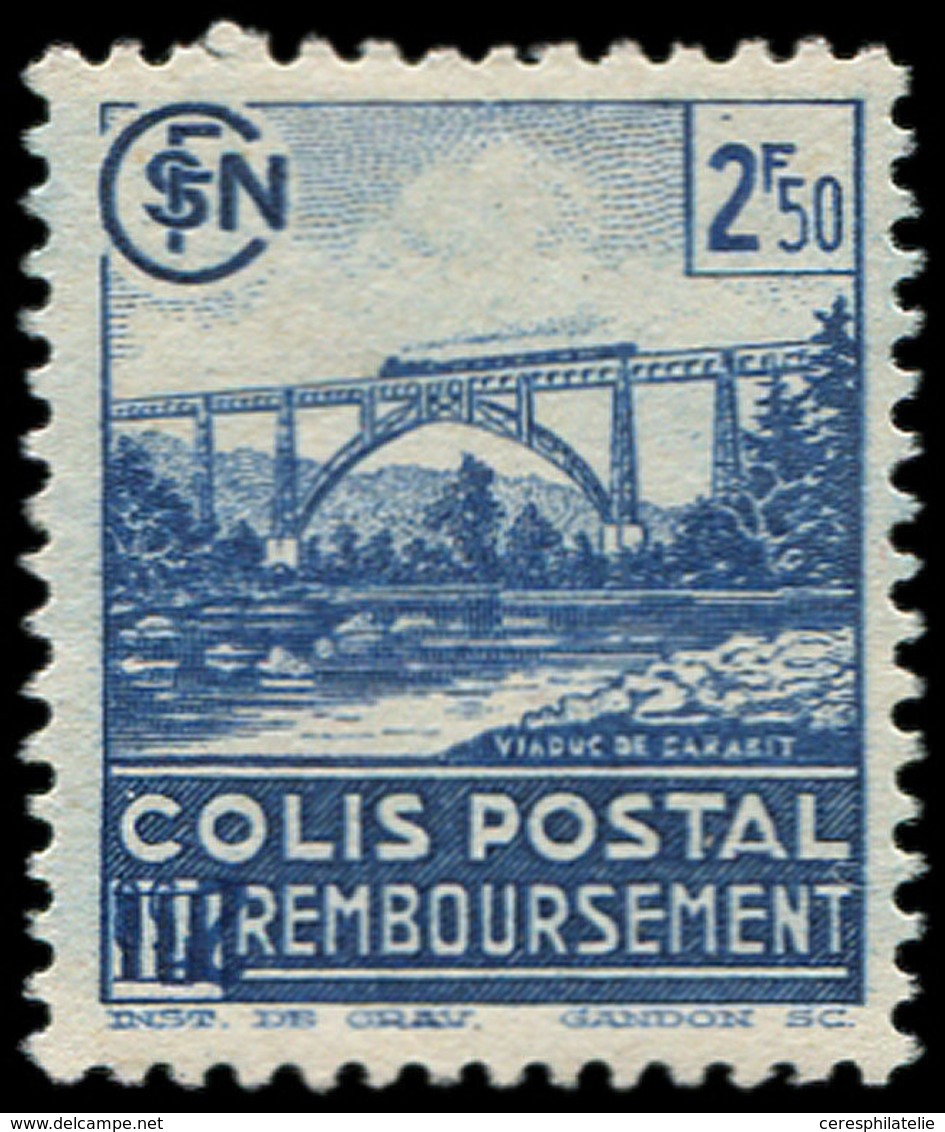 ** COLIS POSTAUX  (N° Et Cote Maury) - 176a 2f50 Bleu, DOUBLE Impression De La Valeur Dont Une RENVERSEE, TB - Nuovi