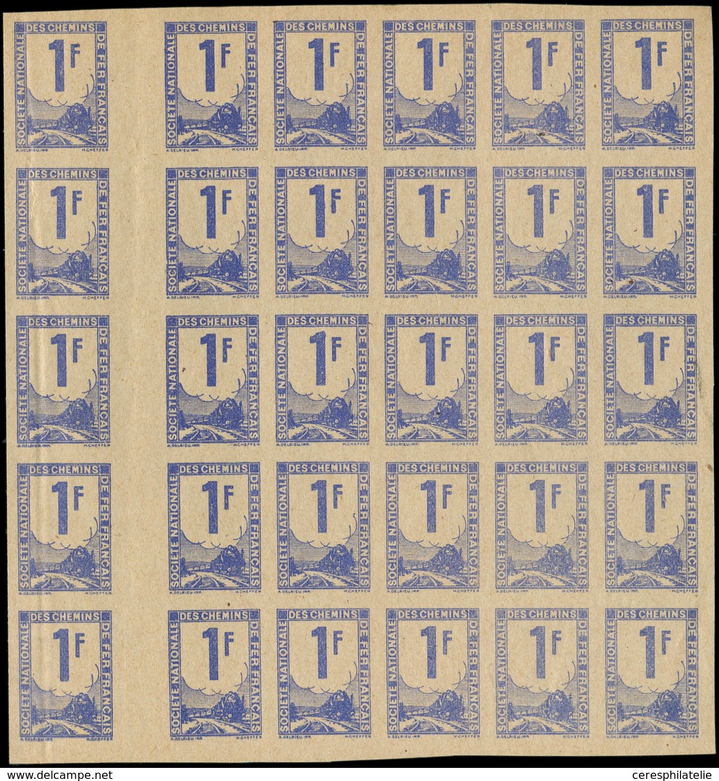 (*) COLIS POSTAUX  (N° Et Cote Maury) - Timbres Pour Petits Colis 32 : 1f., Essai En Outremer, NON DENTELE Sur Papier Cr - Nuovi