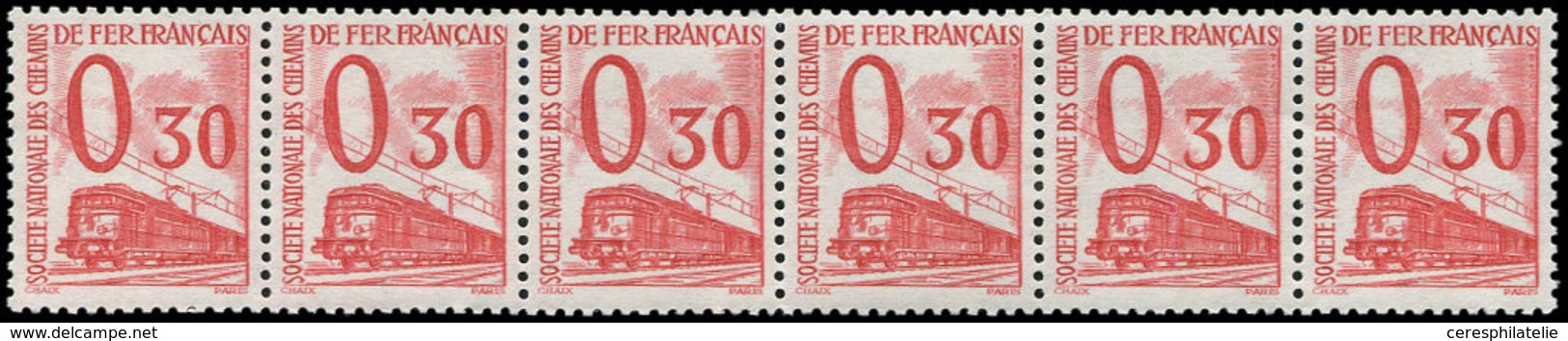 ** COLIS POSTAUX  (N° Et Cote Maury) - Timbres Pour Petits Colis 68sf : 0,30 Rouge, SANS Filigrane, BANDE De 6, R Et TB - Nuovi