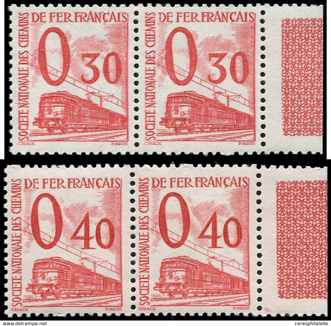 ** COLIS POSTAUX  (N° Et Cote Maury) - Timbres Pour Petits Colis 68sf/69sf, 0,30 Et 0,40 Rouge, SANS Filigrane, En PAIRE - Nuovi