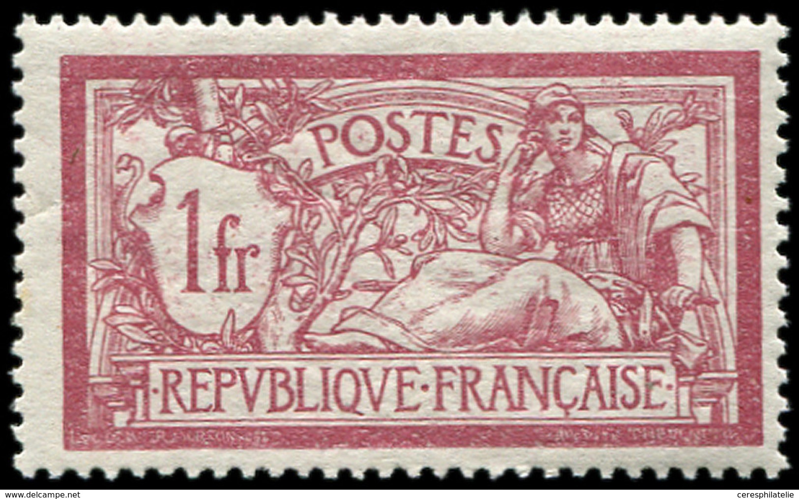 * VARIETES - 121c  Merson,  1f. Lie De Vin, SANS Teinte De Fond, TB - Nuovi