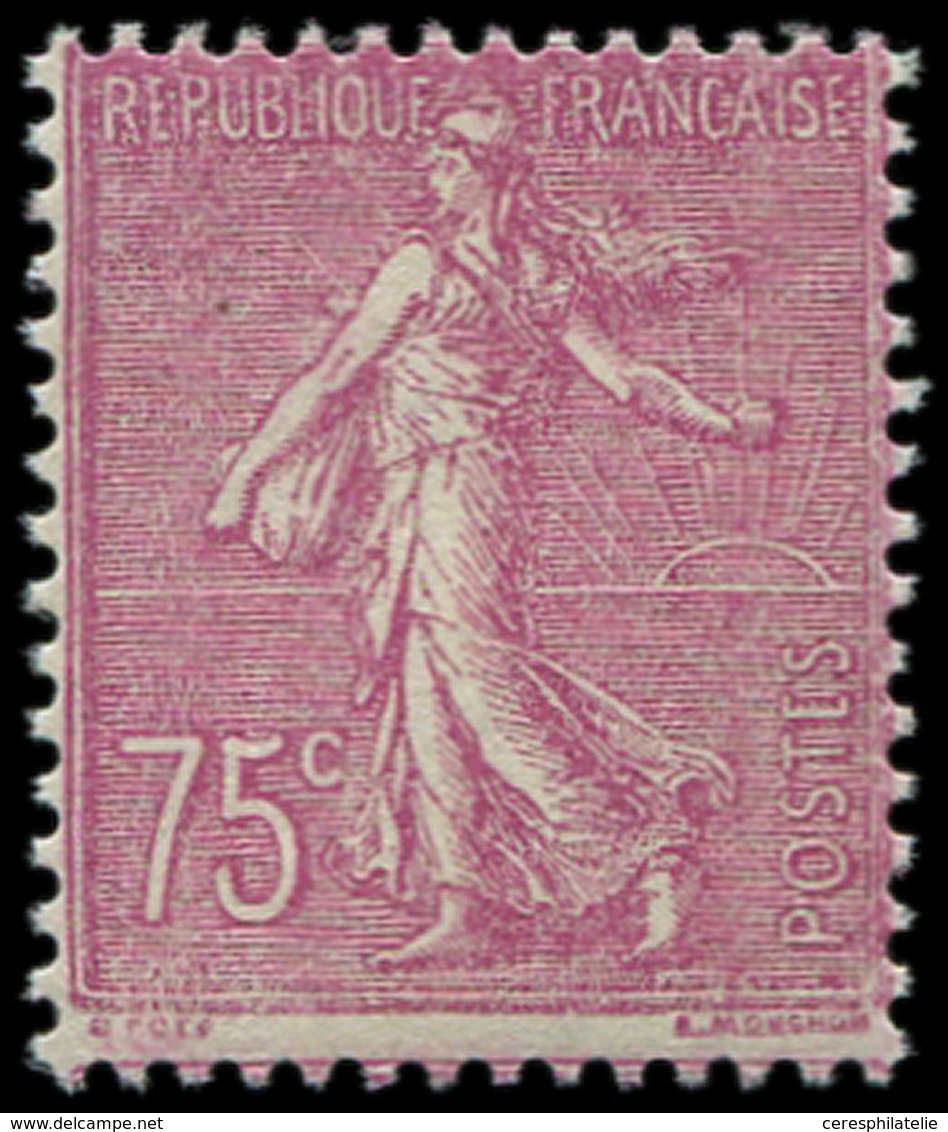 ** VARIETES - 202a  Semeuse Lignée, 75c. Rose, T II, TB - Nuovi