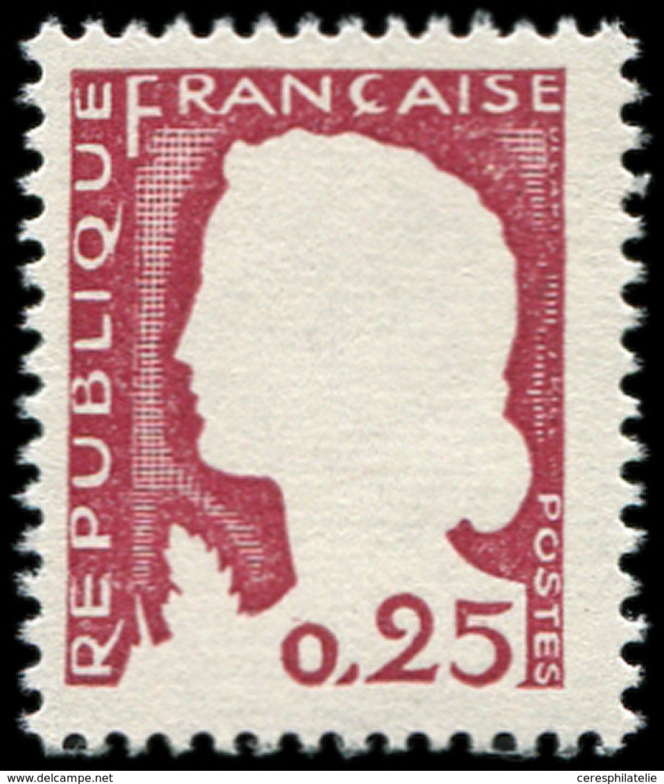 ** VARIETES - 1263g  Marianne De Decaris, 0,25 Grenat, SANS Le Gris, TB - Nuovi