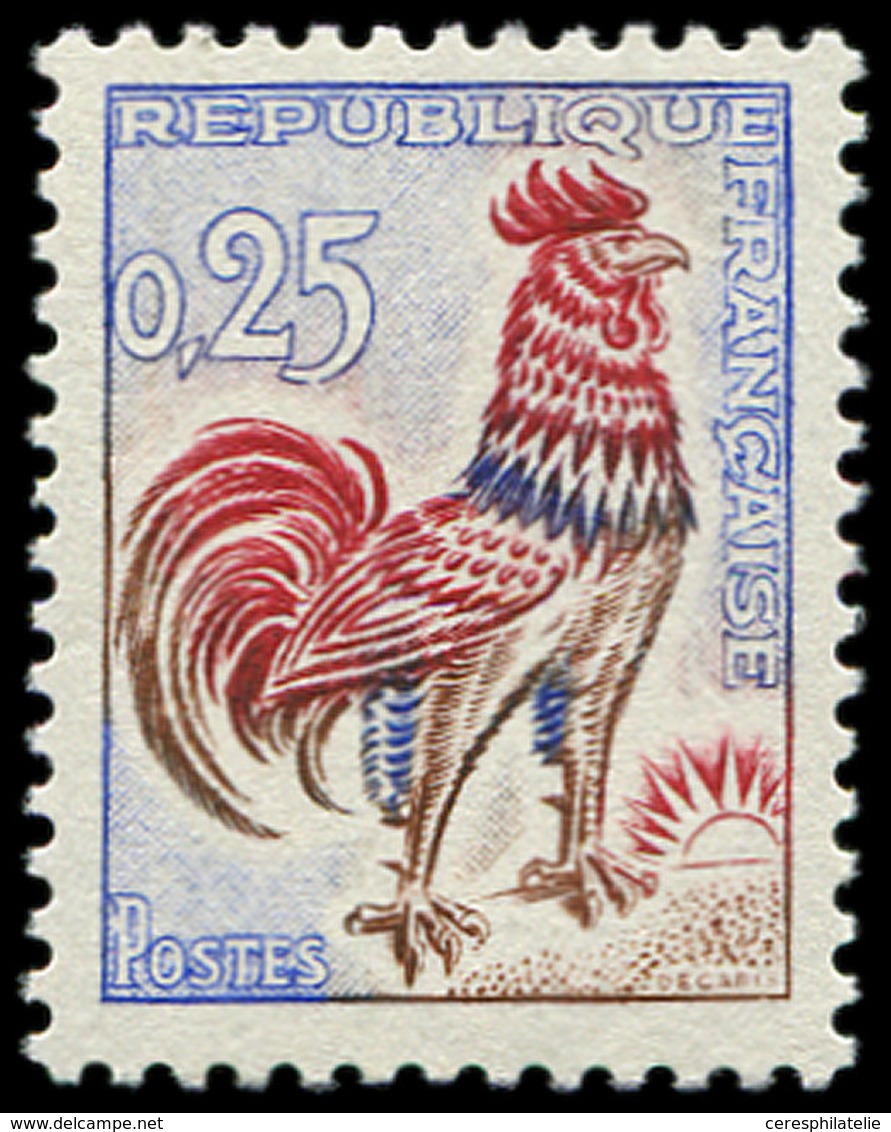 ** VARIETES - 1331d  Coq De Decaris, 0,25, FLUO, TB - Nuovi