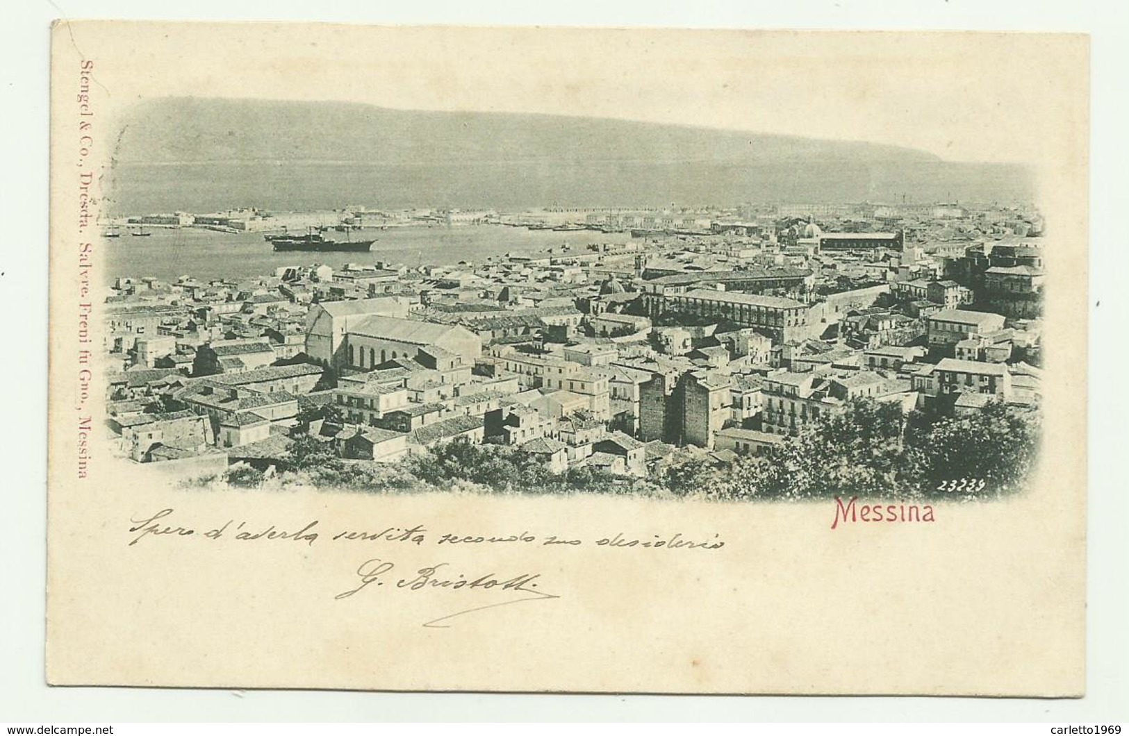 MESSINA - PANORAMA 1901   VIAGGIATA FP - Messina