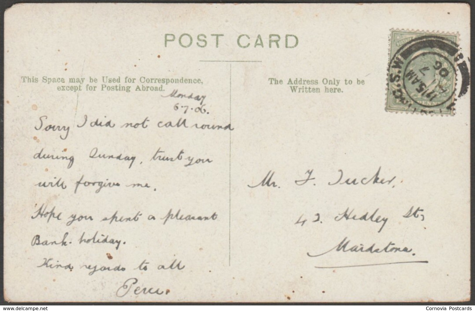 Bank Of England, London, 1906 - Postcard - Other & Unclassified