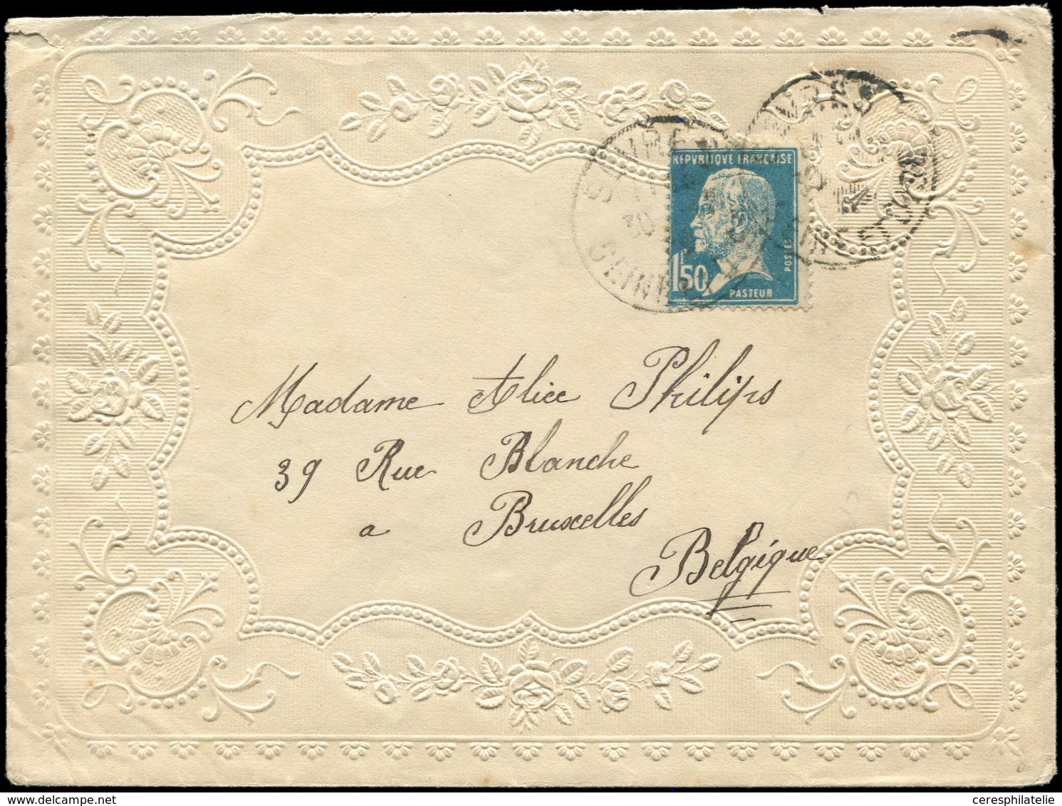 Let LETTRES DU XXe SIECLE - N°181 1f50 Bleu Obl. Càd SEVRES S. Env. VALENTINE, TB - Storia Postale