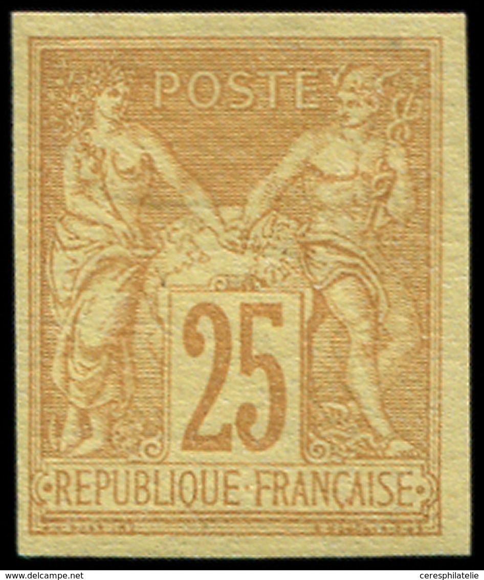 * Colonies Générales - 44   25c. Jaune-bistre, TB, Certif. - Altri & Non Classificati