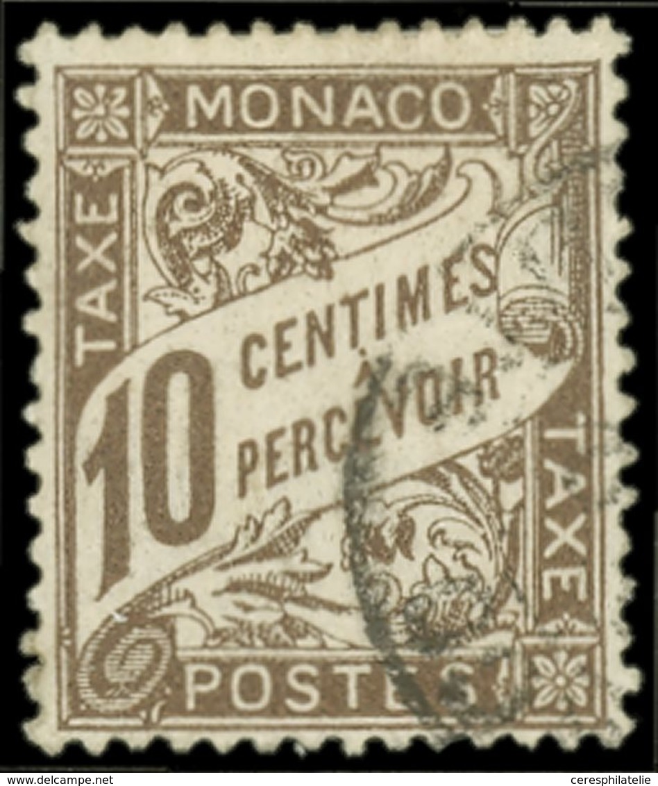 MONACO Taxe 4 : 10c. Brun, Oblitéré, TB - Taxe