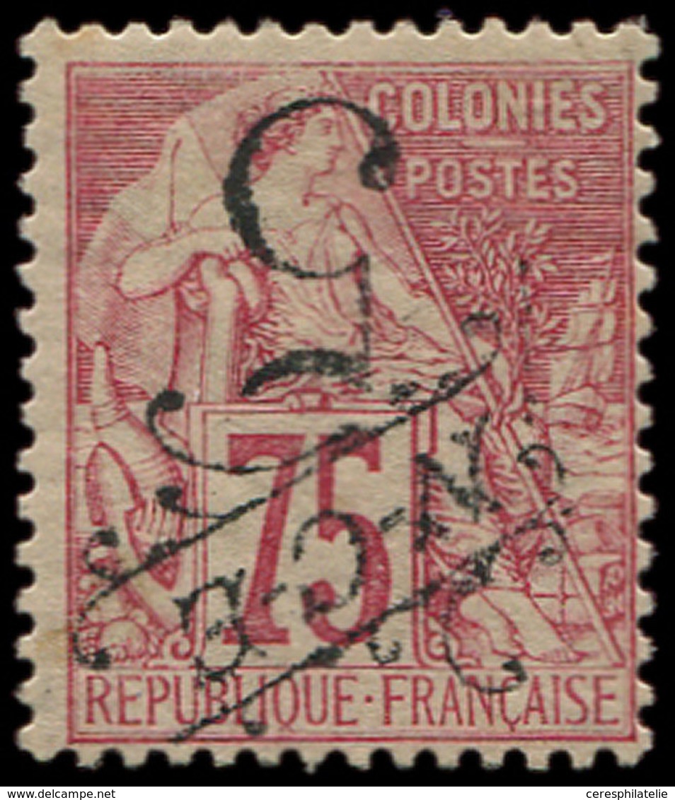 * NOUVELLE CALEDONIE 37a : 5c. Sur 75c. Rose, Surcharge RENVERSEE, TB - Storia Postale