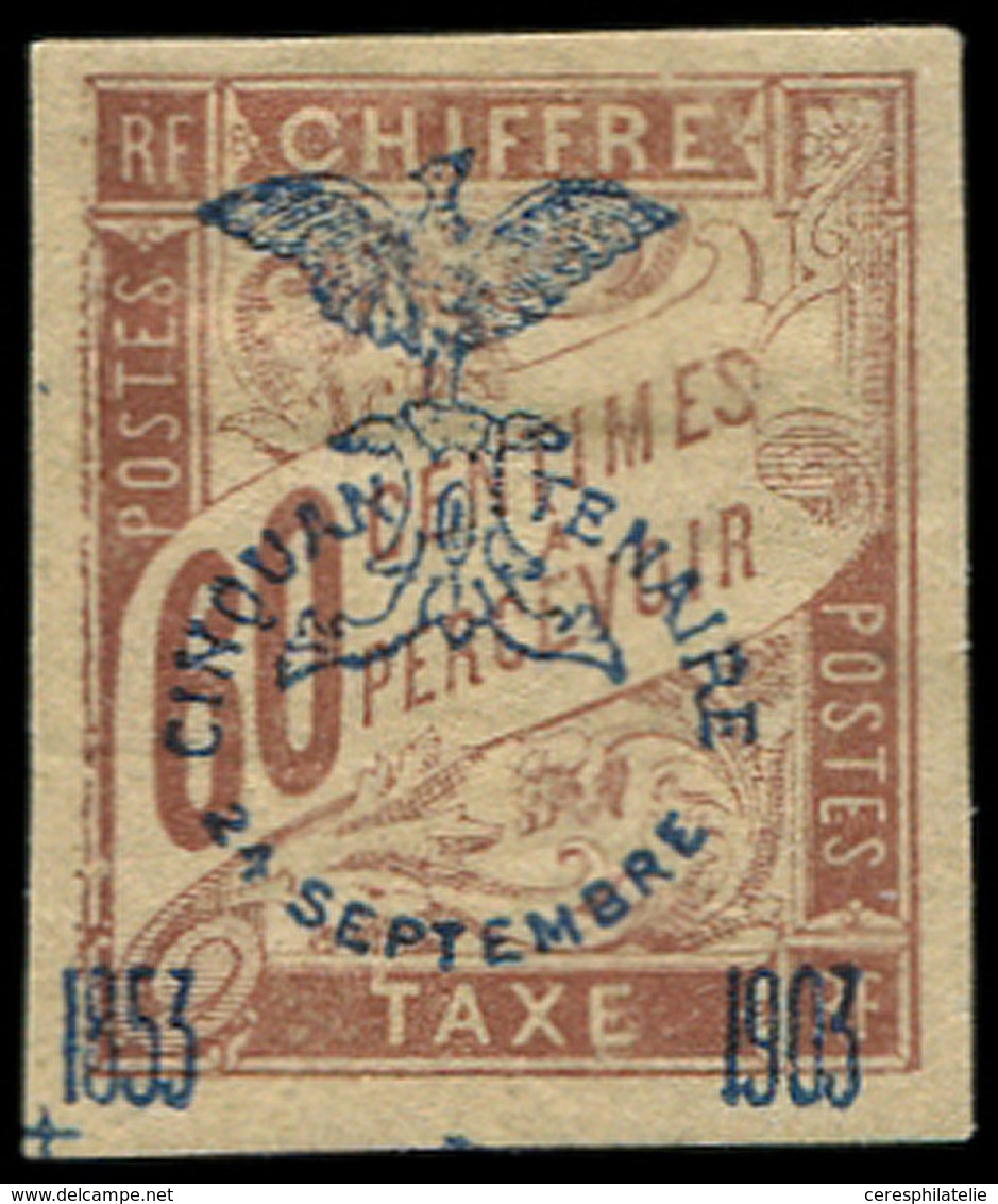 * NOUVELLE CALEDONIE Taxe 13 : 60c. Brun Sur Chamois, TB - Timbres-taxe