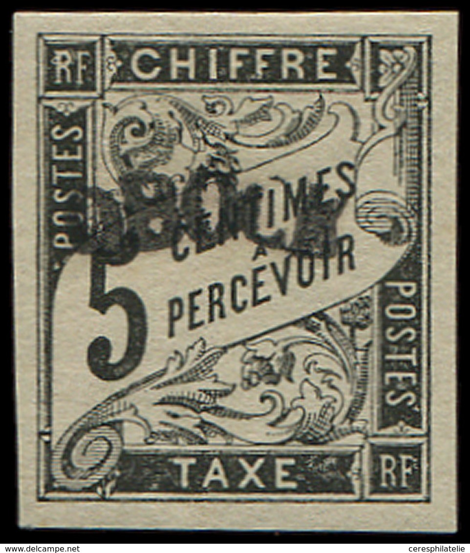 * OBOCK Taxe 1a : 5c. Noir, Réimpression, TB - Autres & Non Classés