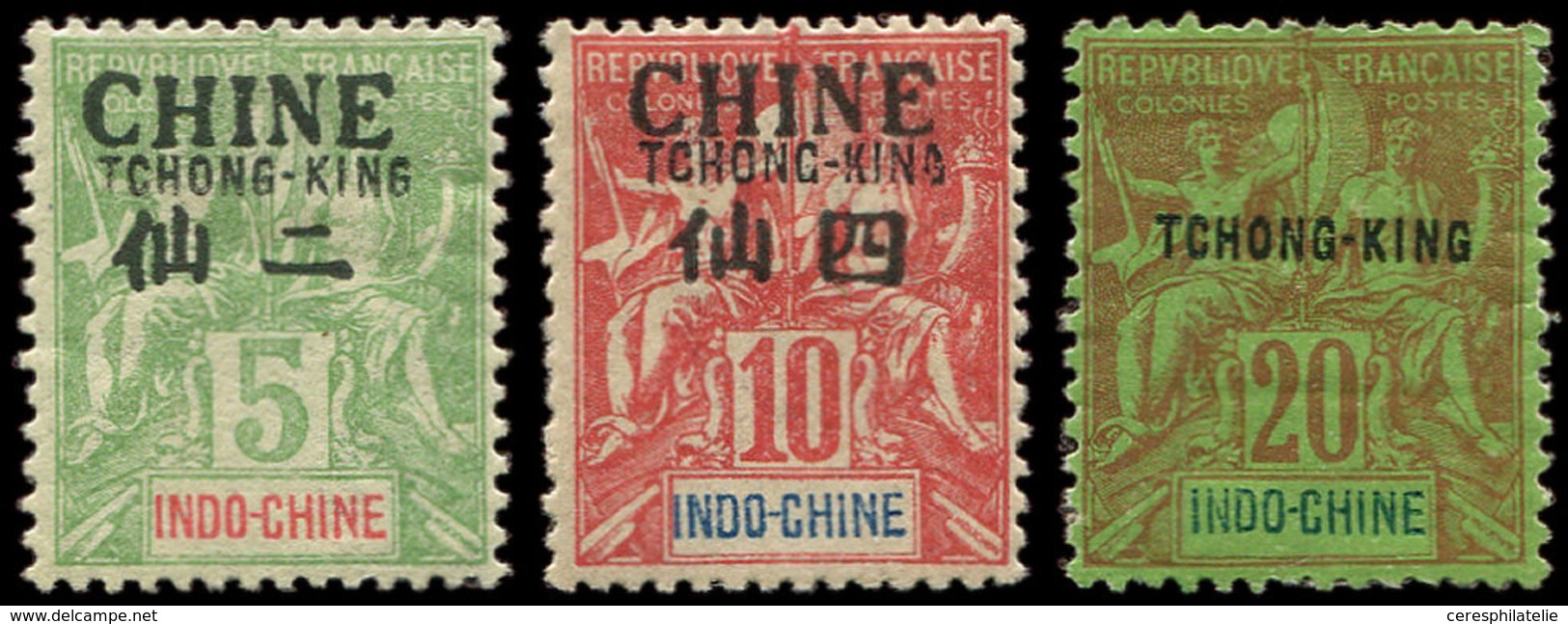 * TCHONG-KING 9, 21 Et 22 : 20c., 5c. Et 10c. De 1902-04, N°9 Dc, Les Autres TB - Sonstige & Ohne Zuordnung