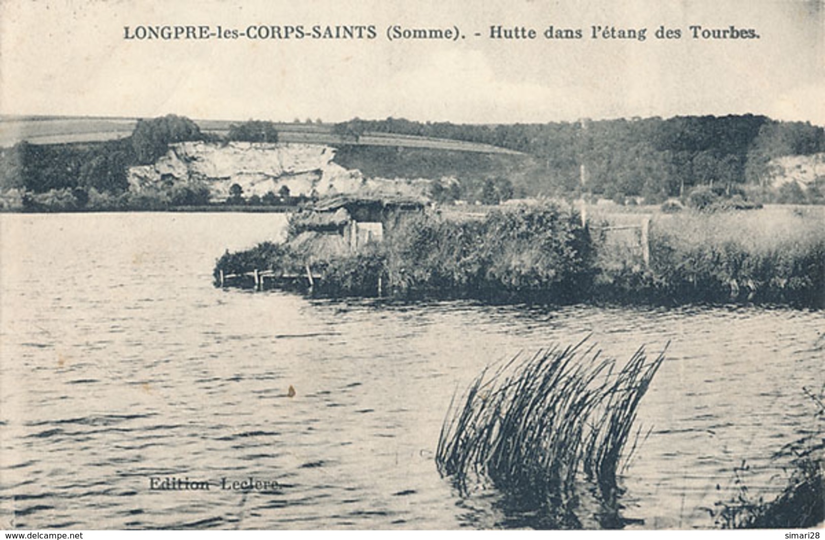 LONGPRE LES CORPS SAINTS - HUTTE DANS L'ETANG DES TOURBES - Autres & Non Classés