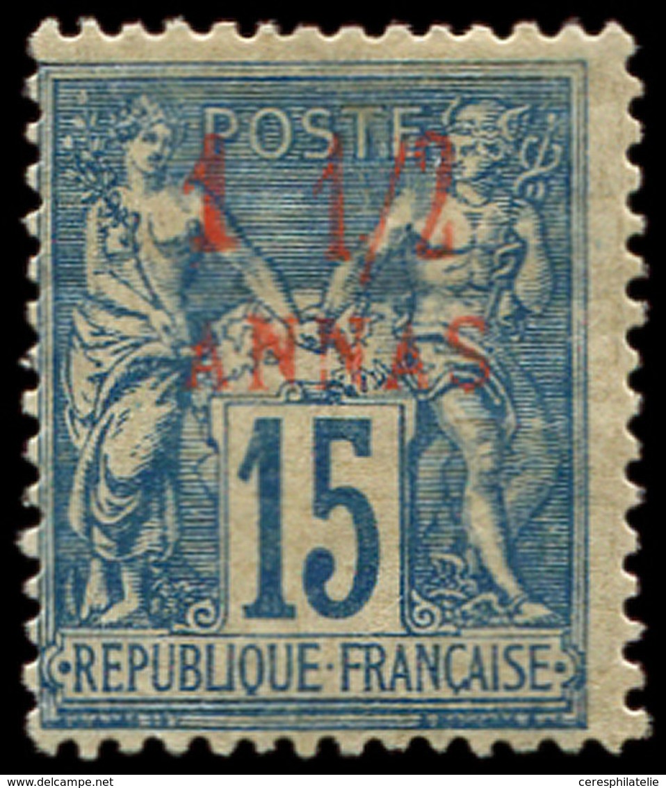 * ZANZIBAR 3b : 1 1/2a. Sur 15c. Bleu, S à ANNAS, Forte Ch., TB - Neufs