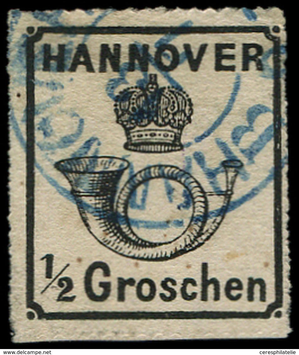 ALLEMAGNE (ANCIENS ETATS) HANOVRE 23 : 1/2g. Noir, Obl., TB - Hanover