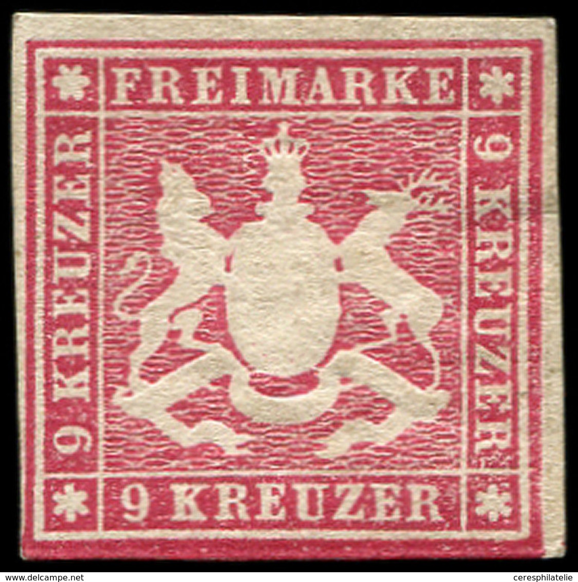 * ALLEMAGNE (ANCIENS ETATS) WURTEMBERG 14 : 9k. Rose, Forte Ch., Un Point Clair, Aspect TB. J - Sonstige & Ohne Zuordnung