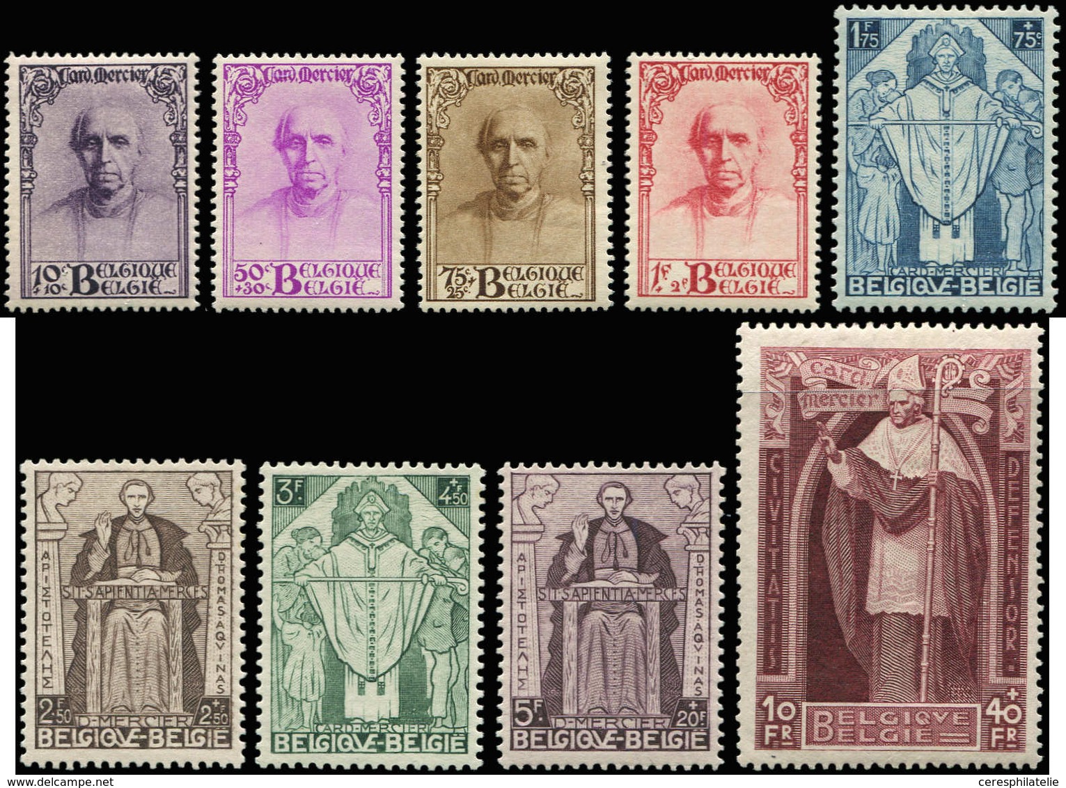 ** BELGIQUE 342/50 : Cardinal Mercier, La Série, TB - Other & Unclassified