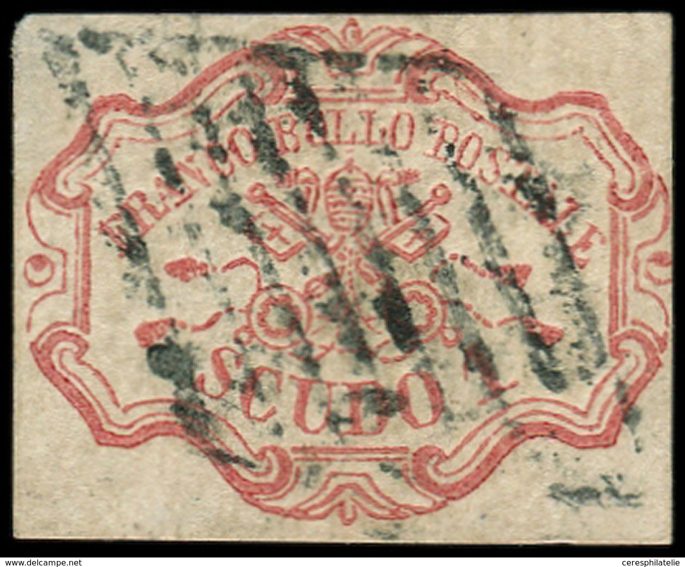 ITALIE (ANCIENS ETATS) EGLISE 11 : 1s. Rouge-brun, Obl., Défx, B/TB. C - Papal States