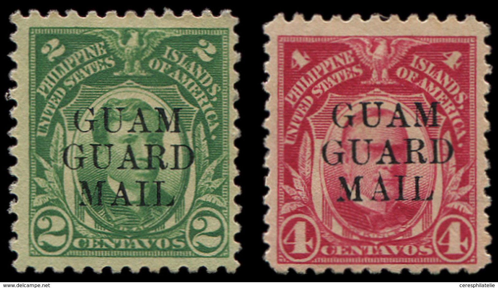 * GUAM Exprès 1/2 : 2c. Vert Et 4c. Rouge-carmin, TB - Guam