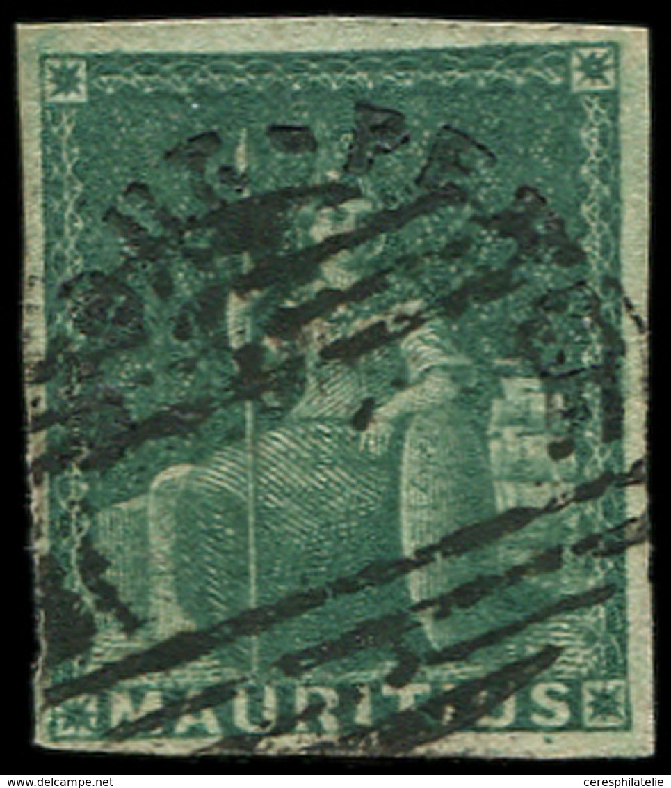 ILE MAURICE 11 : FOUR PENCE Vert, Obl., TB - Mauritius (...-1967)