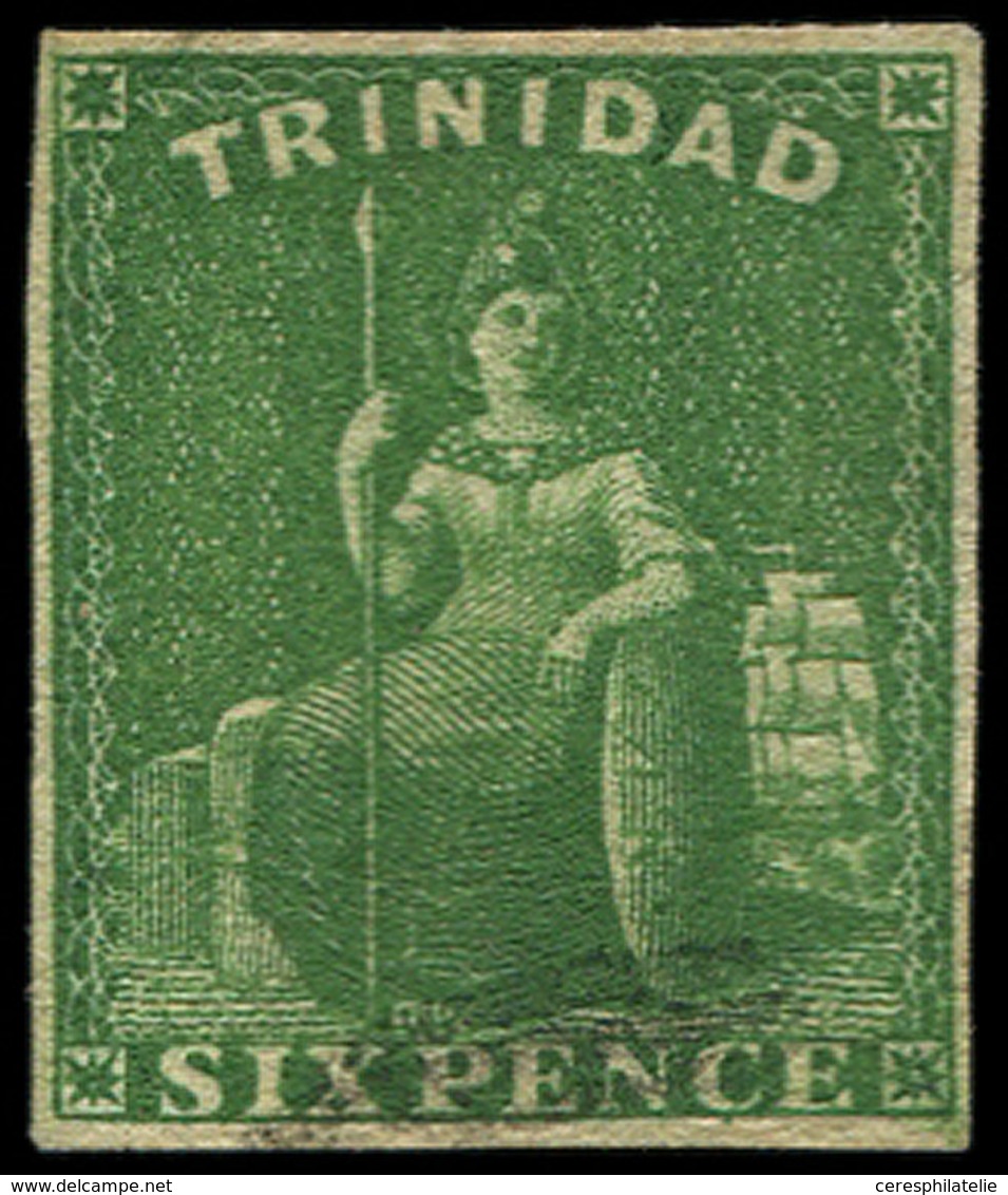 TRINITE 11 : 6p. Vert Foncé, Obl., TB - Trinité & Tobago (1962-...)